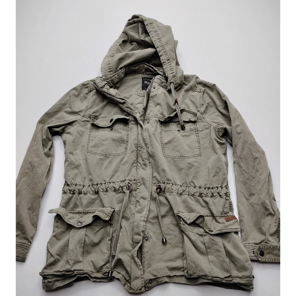 Roots Canada Women's Green Utility Military Fall Outdoors Jacket Size Large